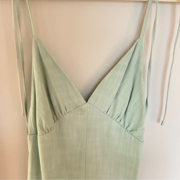 Pull & Bear Sage Green Backless Romper | Size Small - Picture 2 of 5